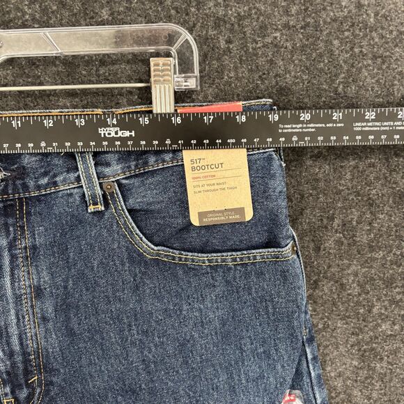 Levis 517 Jeans Men's 38x30 Blue Bootcut Denim Zip Fly 5-Pocket Classic - Picture 10 of 13